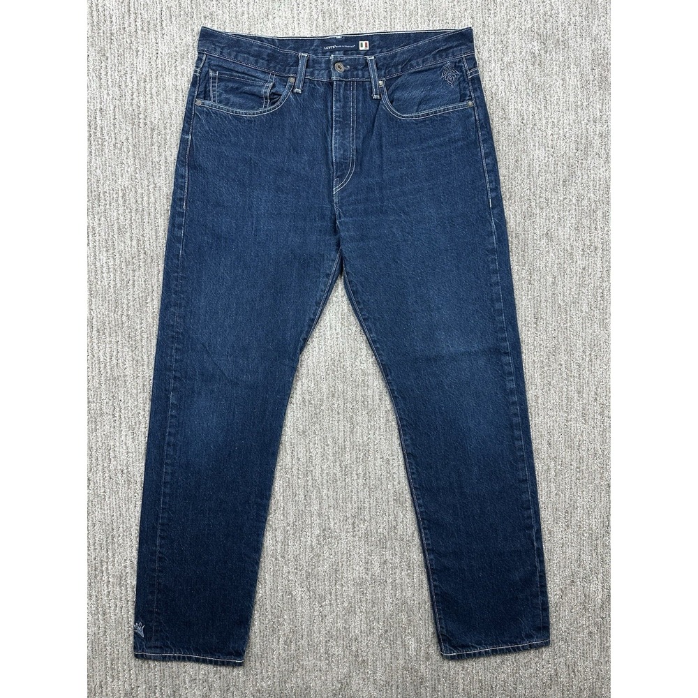 Levis Black Label Denim Made & Crafted 502 Taper Jeans Mens 34x32 Fit 35x31 Hemp